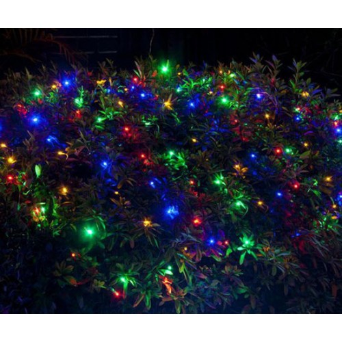 200 LED Christmas Solar Net Light- Multi Colour (2.5M x 2.5M) 